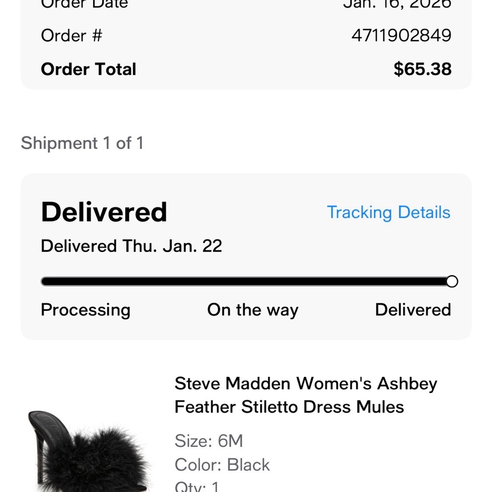 Steve Madden Black Feather Stiletto Mules